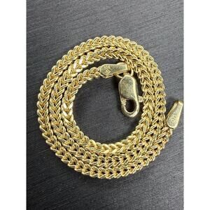 Jewelry 10k Solid Yellow Italian Gold Franco Cut Bracelet 7” Long 2mm Wide